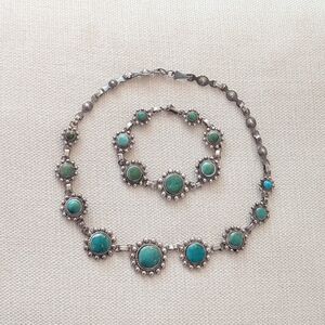 Silver and Turquoise Jewelry Set